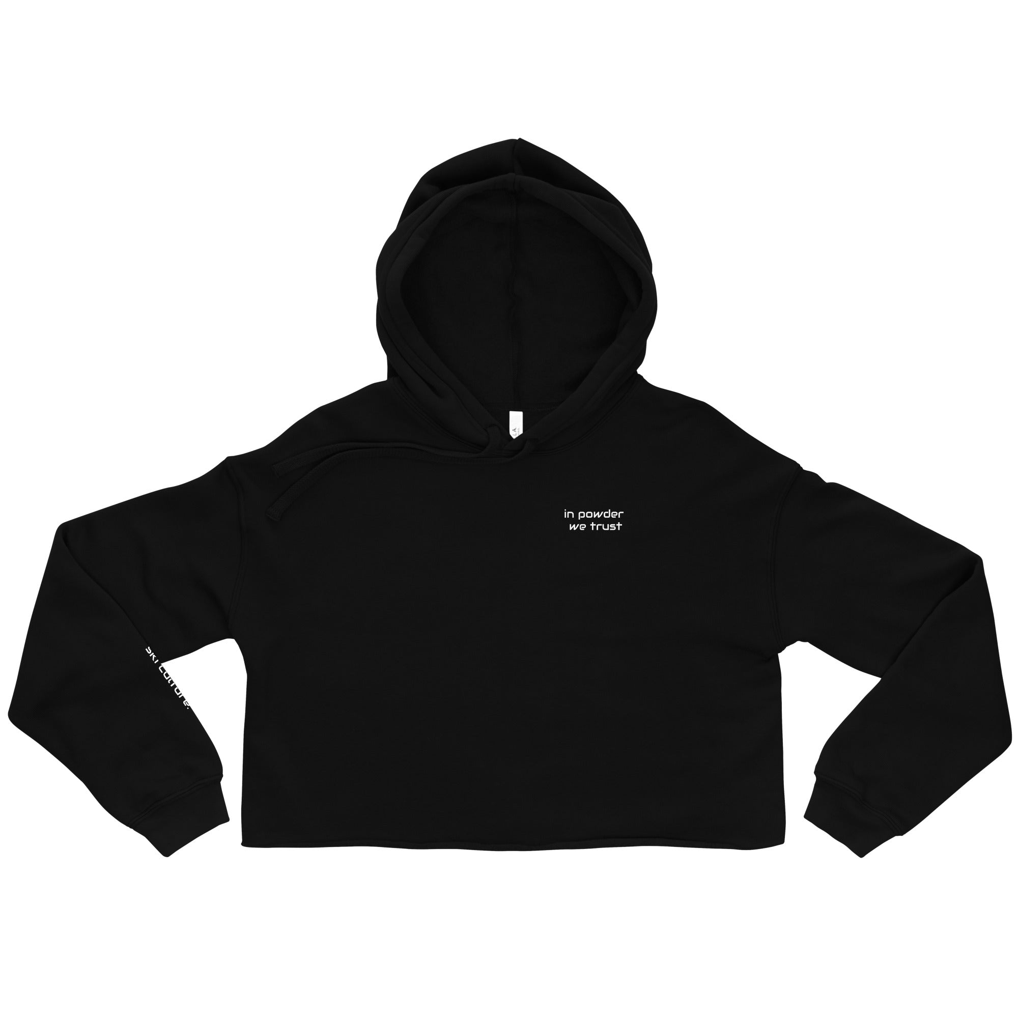 In Powder We Trust Crop Hoodie