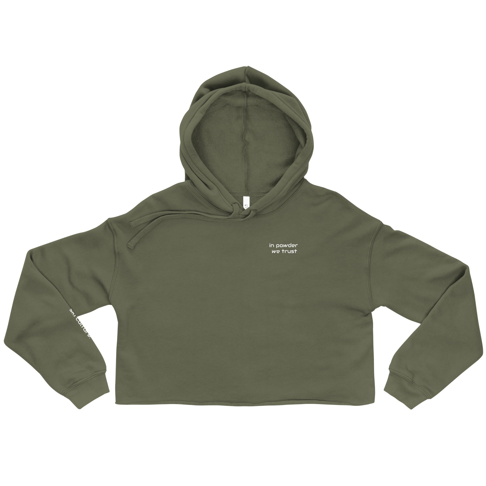 In Powder We Trust Crop Hoodie